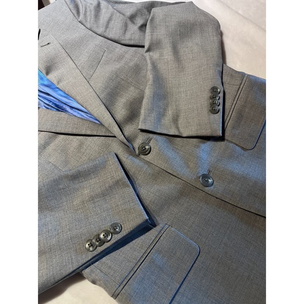 Joseph Abboud 36S 28x28 Dove Blue - Gray Fine Twill 2-Piece Suit Modern - Picture 8 of 16
